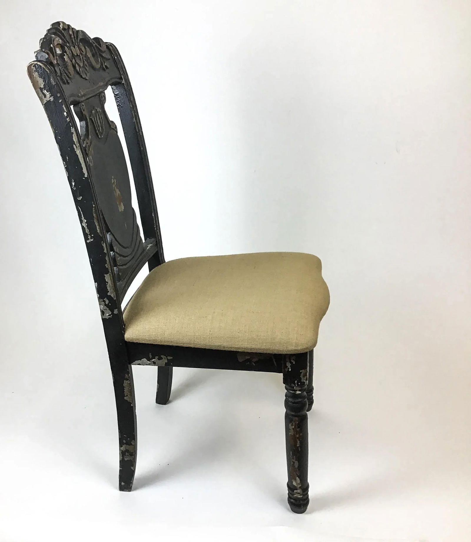 Rustic Distressed Wood Side Chair - 3