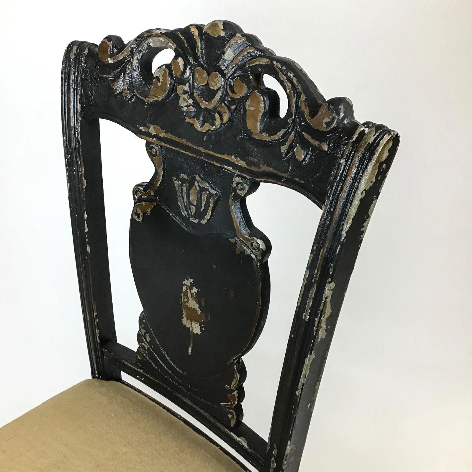 Rustic Distressed Wood Side Chair - 7