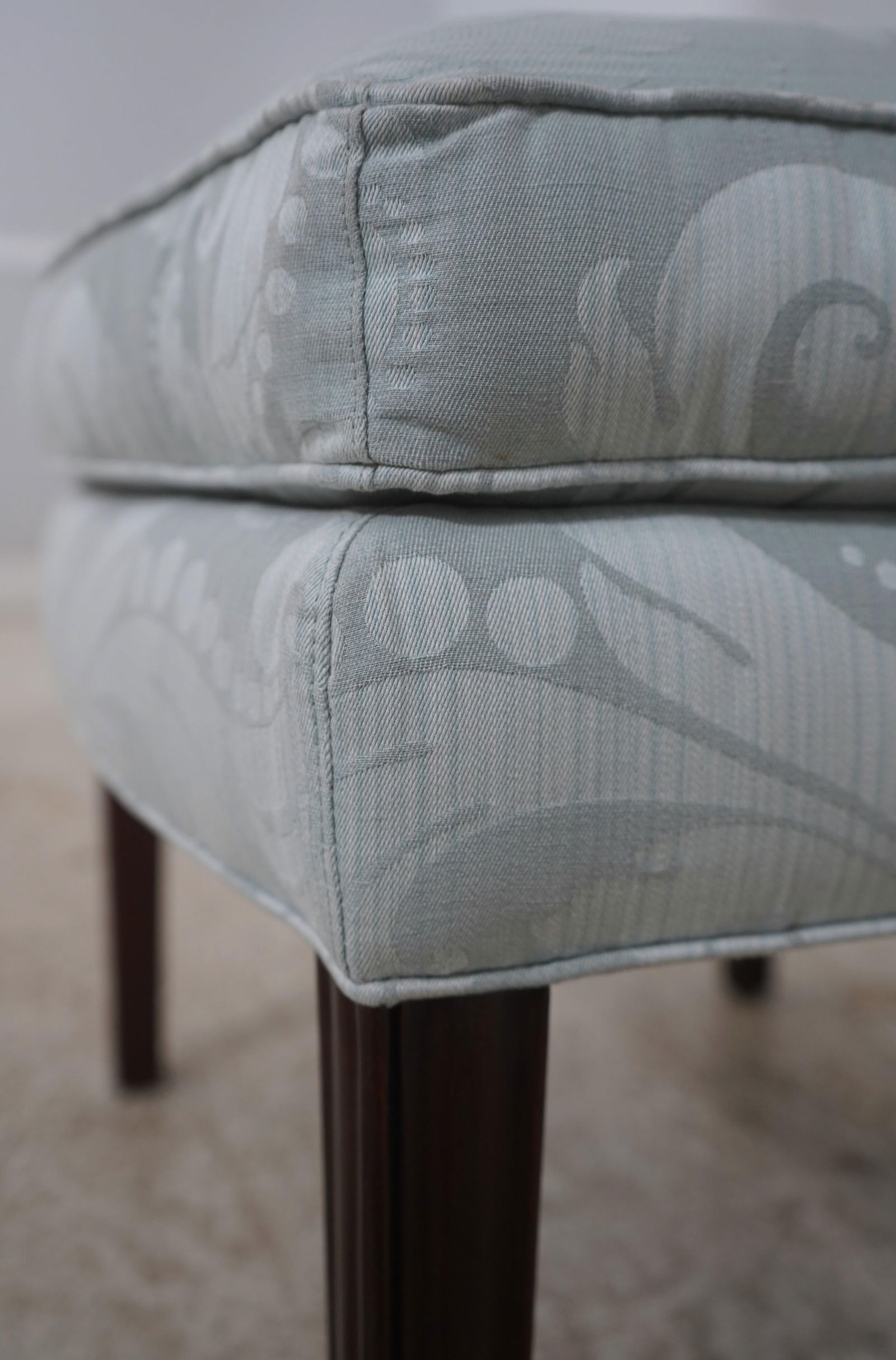 Stickley Colonial Williamsburg Damask Upholstered Ottoman - 10