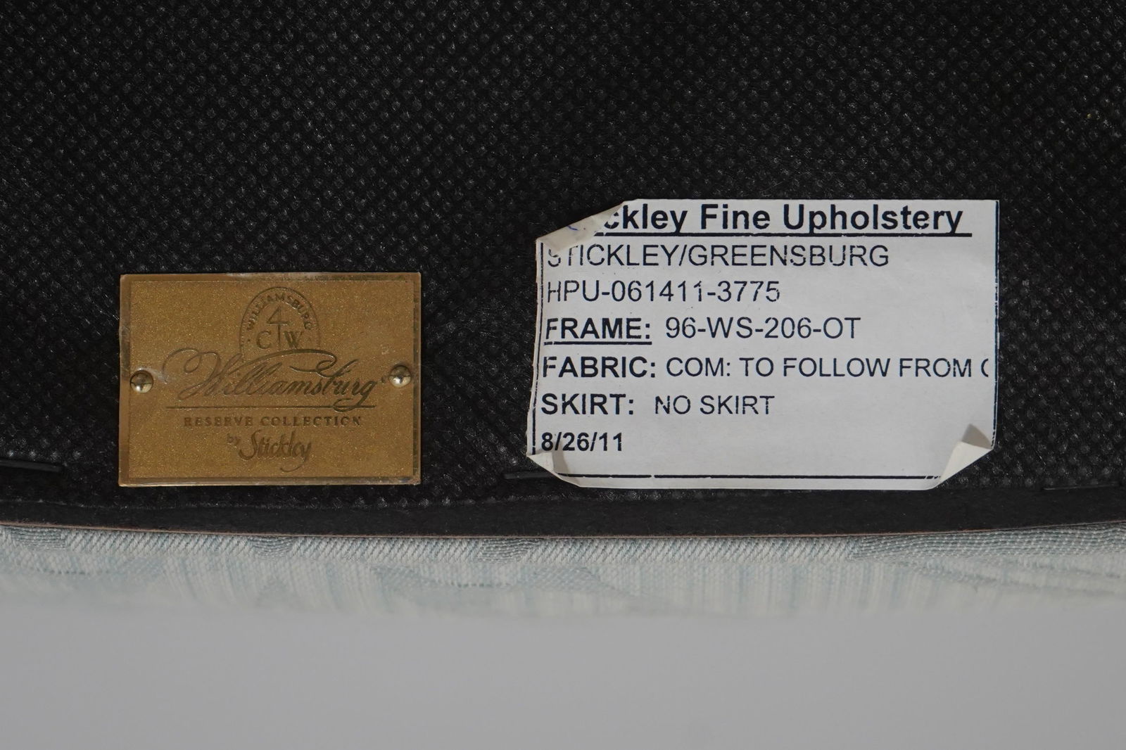 Stickley Colonial Williamsburg Damask Upholstered Ottoman - 15