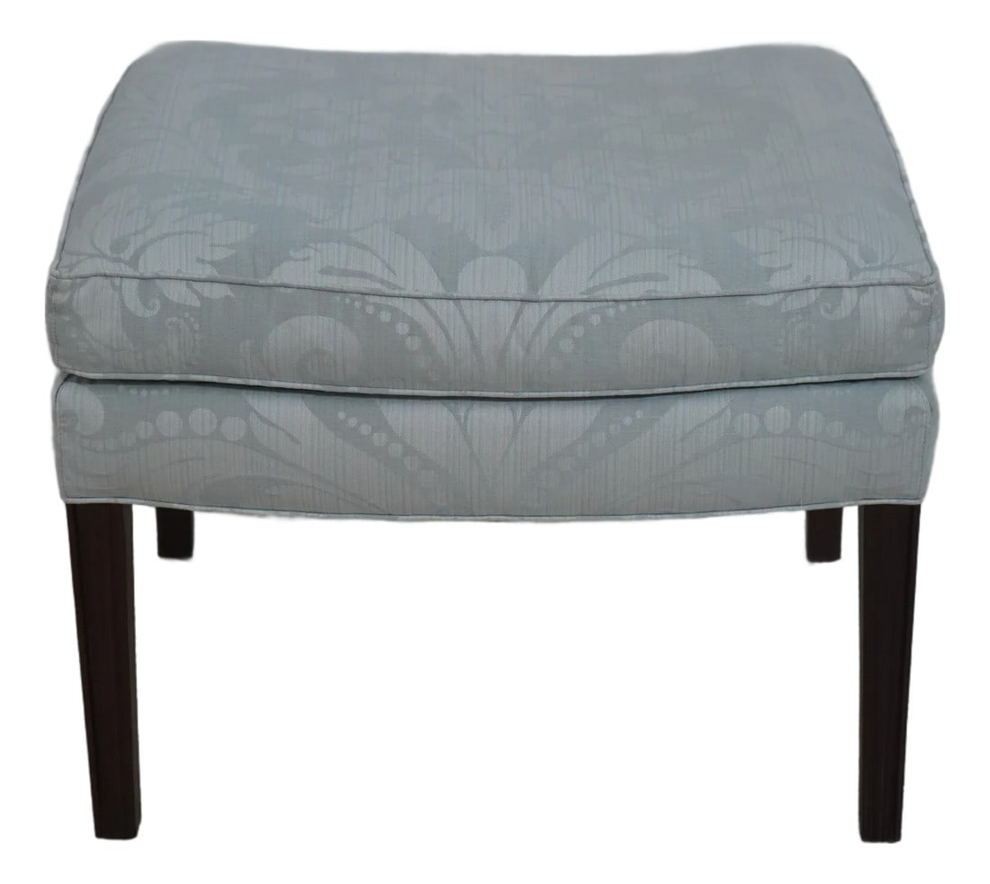 Stickley Colonial Williamsburg Damask Upholstered Ottoman (1 of 16)