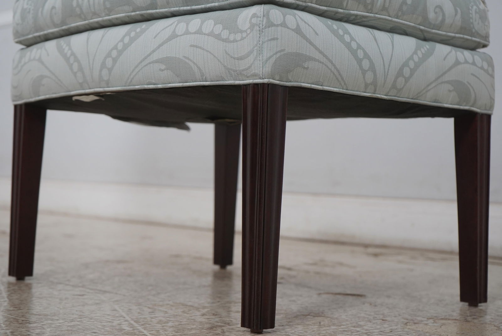 Stickley Colonial Williamsburg Damask Upholstered Ottoman - 4