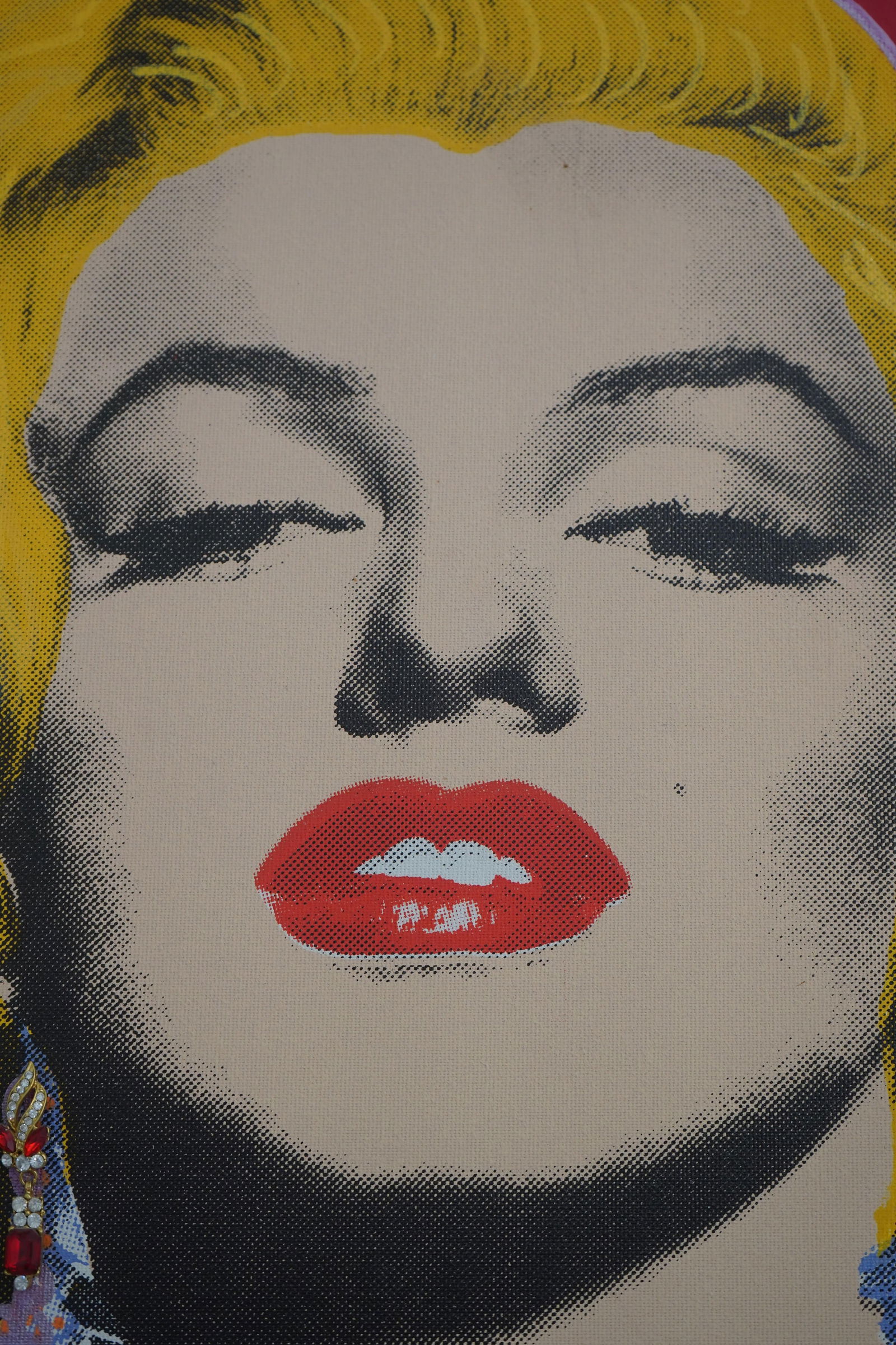 Steve Kaufman Marilyn Monroe Pop Style Oil Painting on Canvas - 3