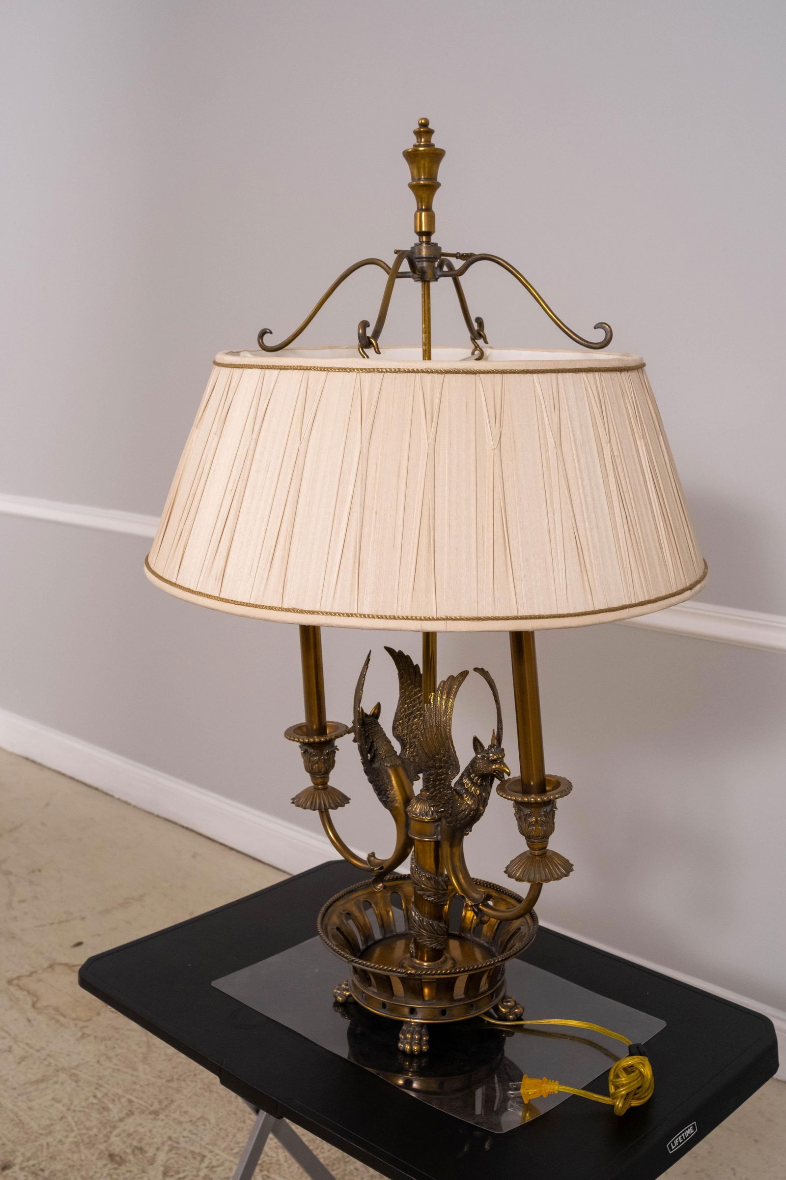 1990s Maitland Smith French Empire French Bouillotte Lamp - 2