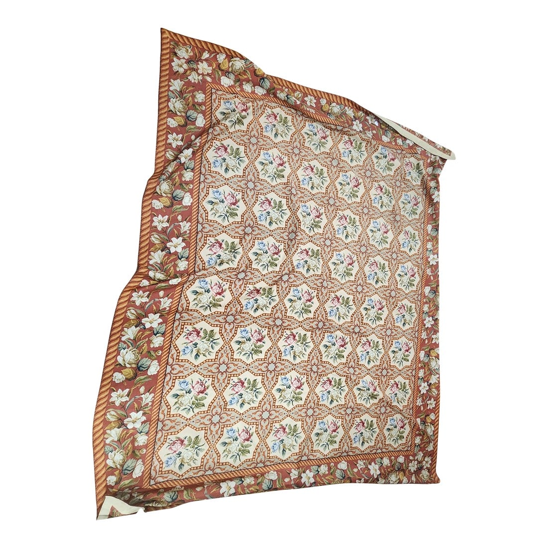 Beautiful Floral Panel Needlepoint Rug 8x10 (1 of 5)