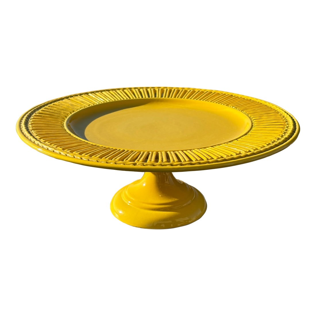 Early 20th C. - Yellow French or Italian Centerpiece Server - Porcelain, Reticulated (1 of 7)