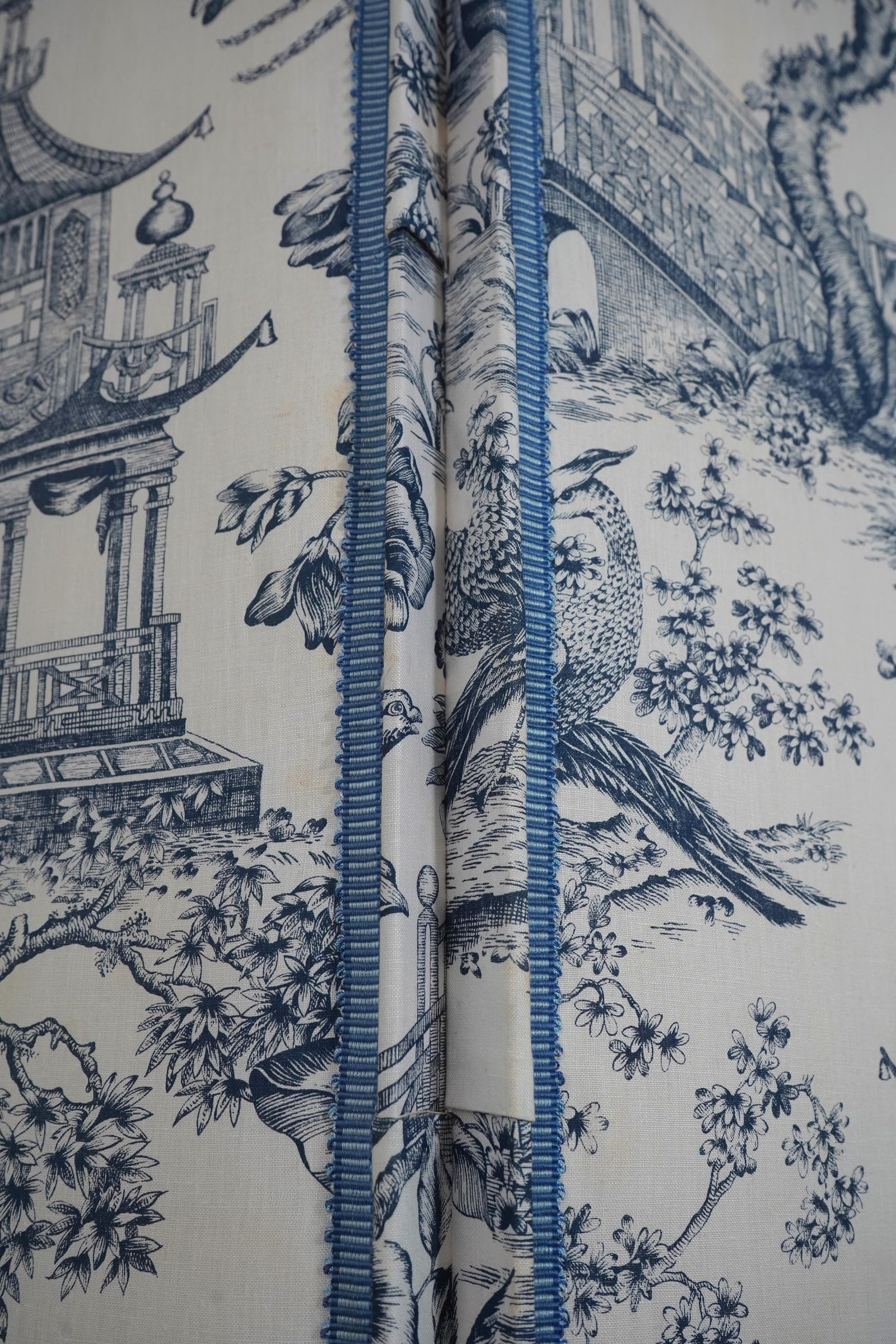 Stunning Chinoiserie Upholstered 6 Panel Folding Screen - 11