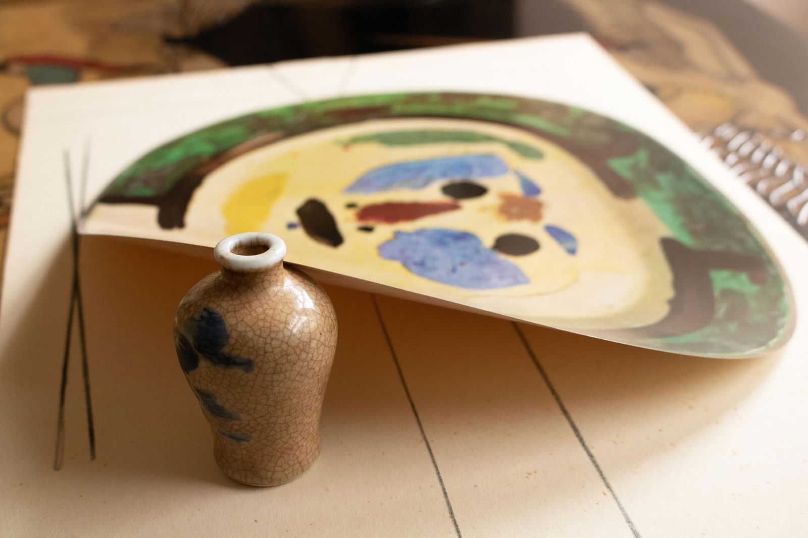 1955 Swiss Print of Picasso's Ceramic Platter "Young Smiling Face" - 3