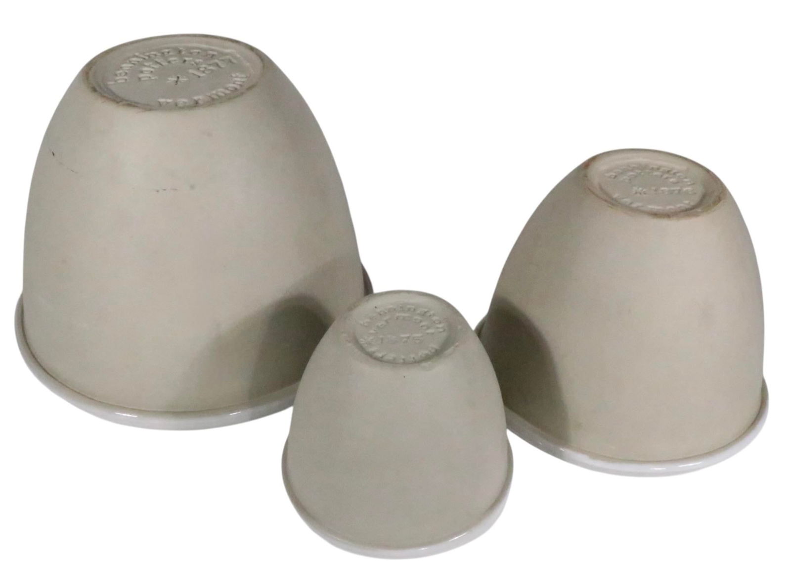 Nest of Three Bennington Potters Mixing Bowls Design Attributed to David Gil C. 1970's - 12