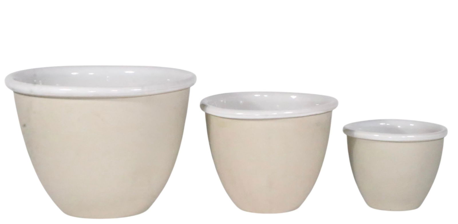 Nest of Three Bennington Potters Mixing Bowls Design Attributed to David Gil C. 1970's - 17