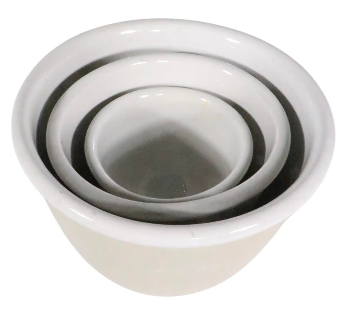 Nest of Three Bennington Potters Mixing Bowls Design Attributed to David Gil C. 1970's - 4