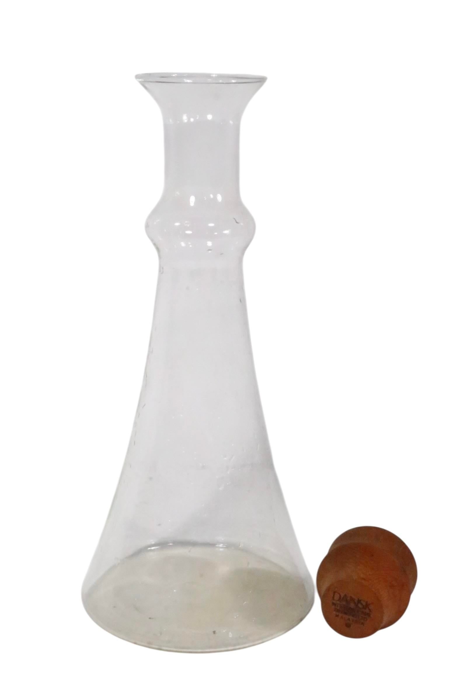 Mid Century Danish Modern Style Wine Carafe Designed by Gunner Cyren for Dansk Made in Malaysia C 19 - 4