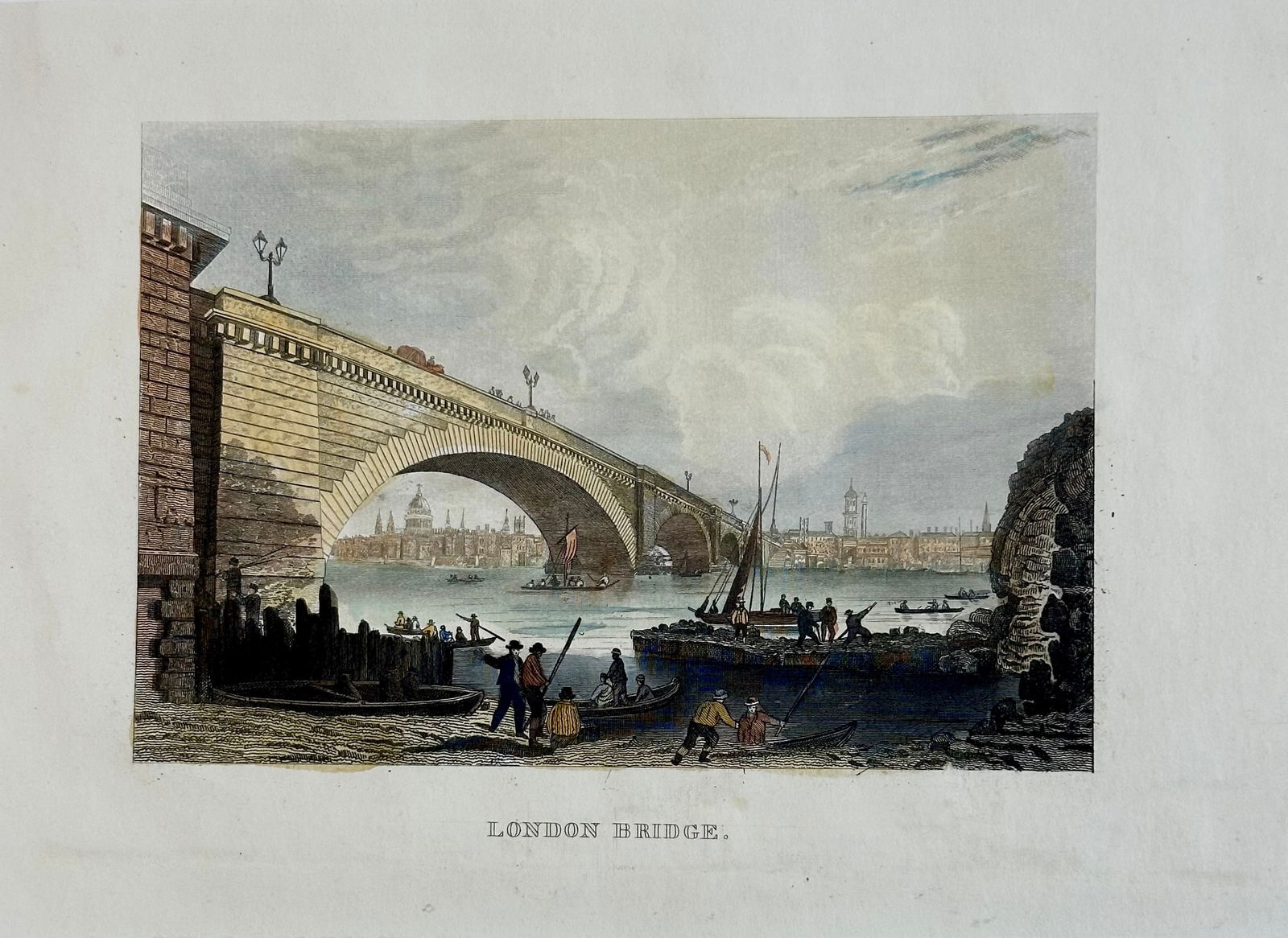 London Bridge & River Thames by Tombleson, 1834 - 2