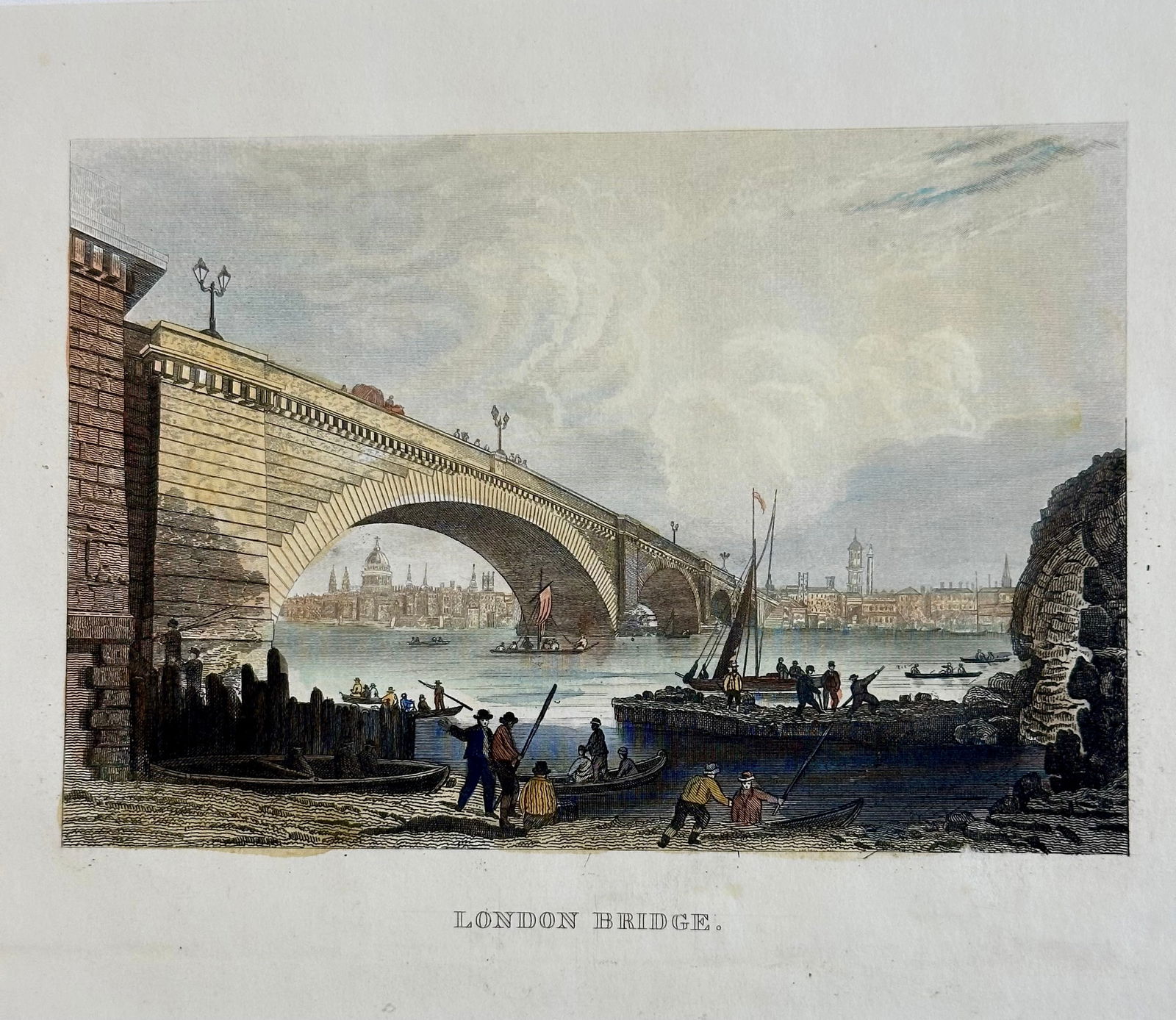 London Bridge & River Thames by Tombleson, 1834 - 3