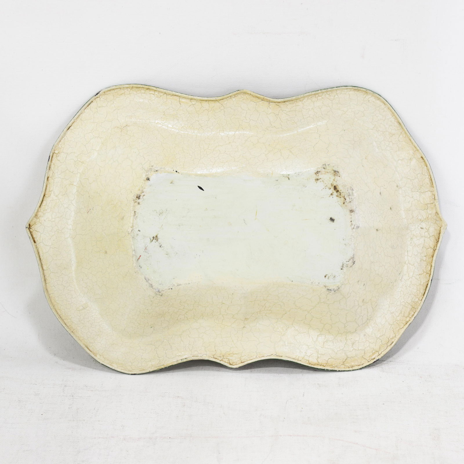 Vintage Scalloped Decorative Tray With Hand-Painted Elephant and Jungle Motif - 5