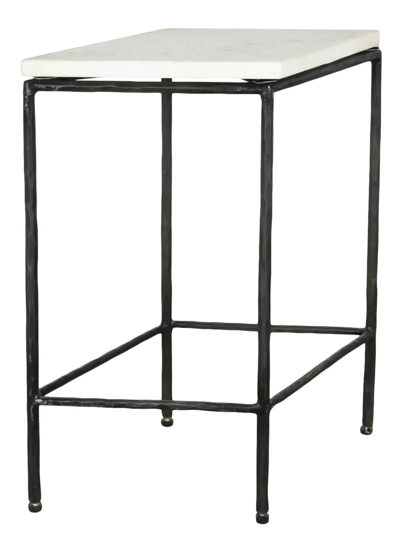 Marble & Iron Diamond Side Table (1 of 7)