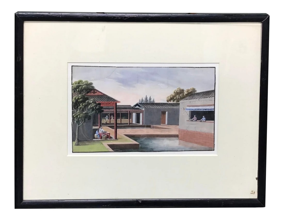 Antique Chinese Gouache Pith Painting (1 of 7)