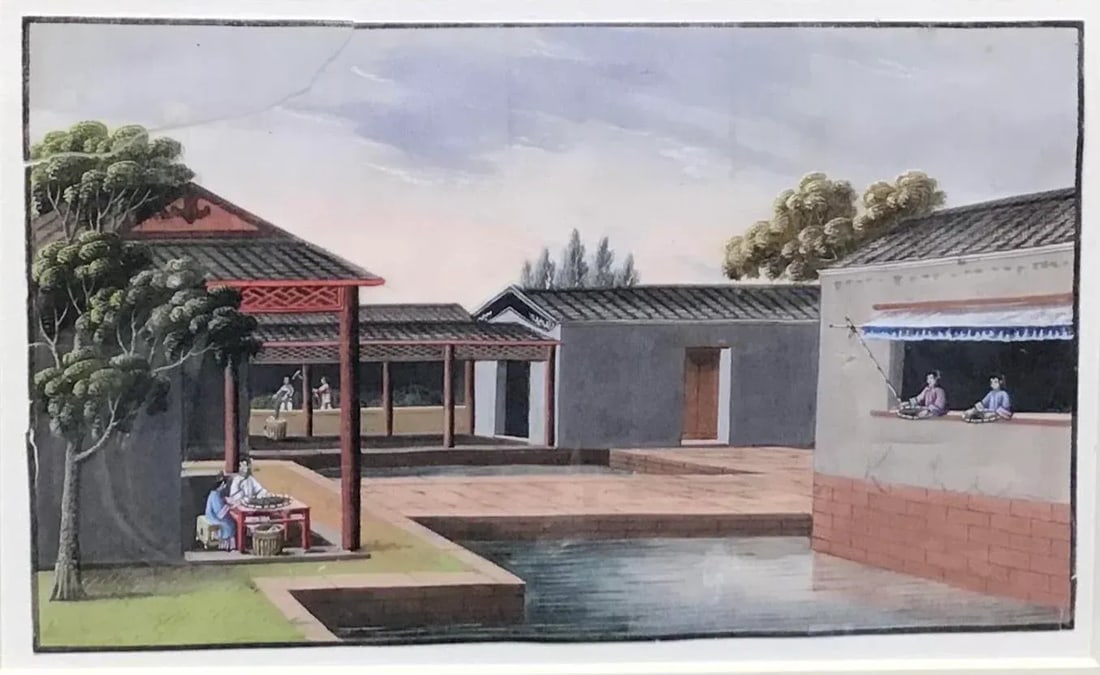 Antique Chinese Gouache Pith Painting - 2