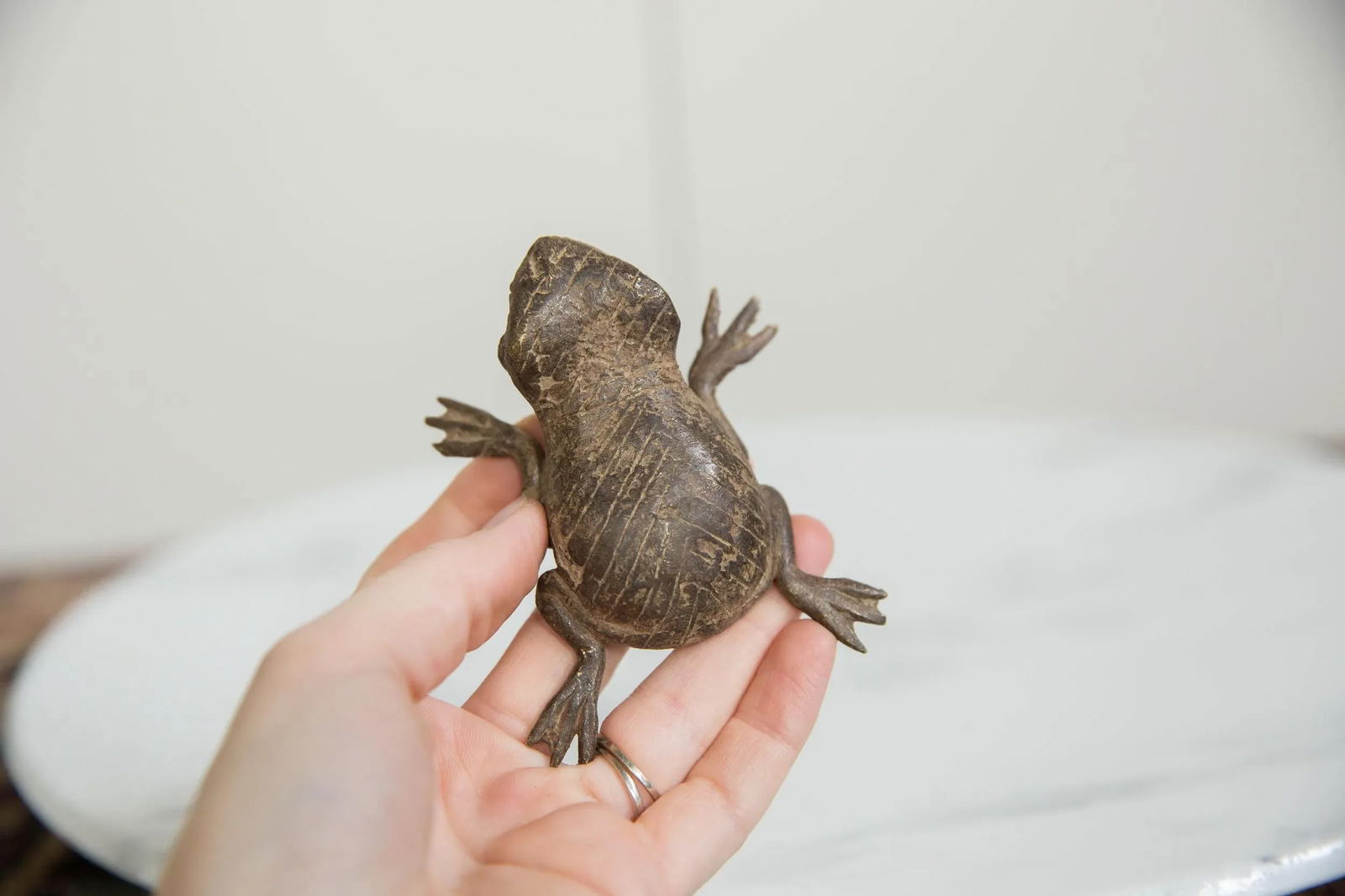 Vintage African Bronze Frog - 3