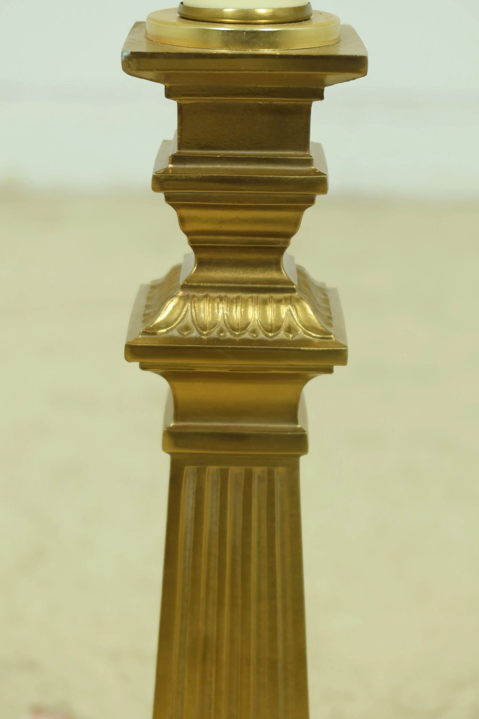 Classical Brass Finish Column Table Lamp - 3