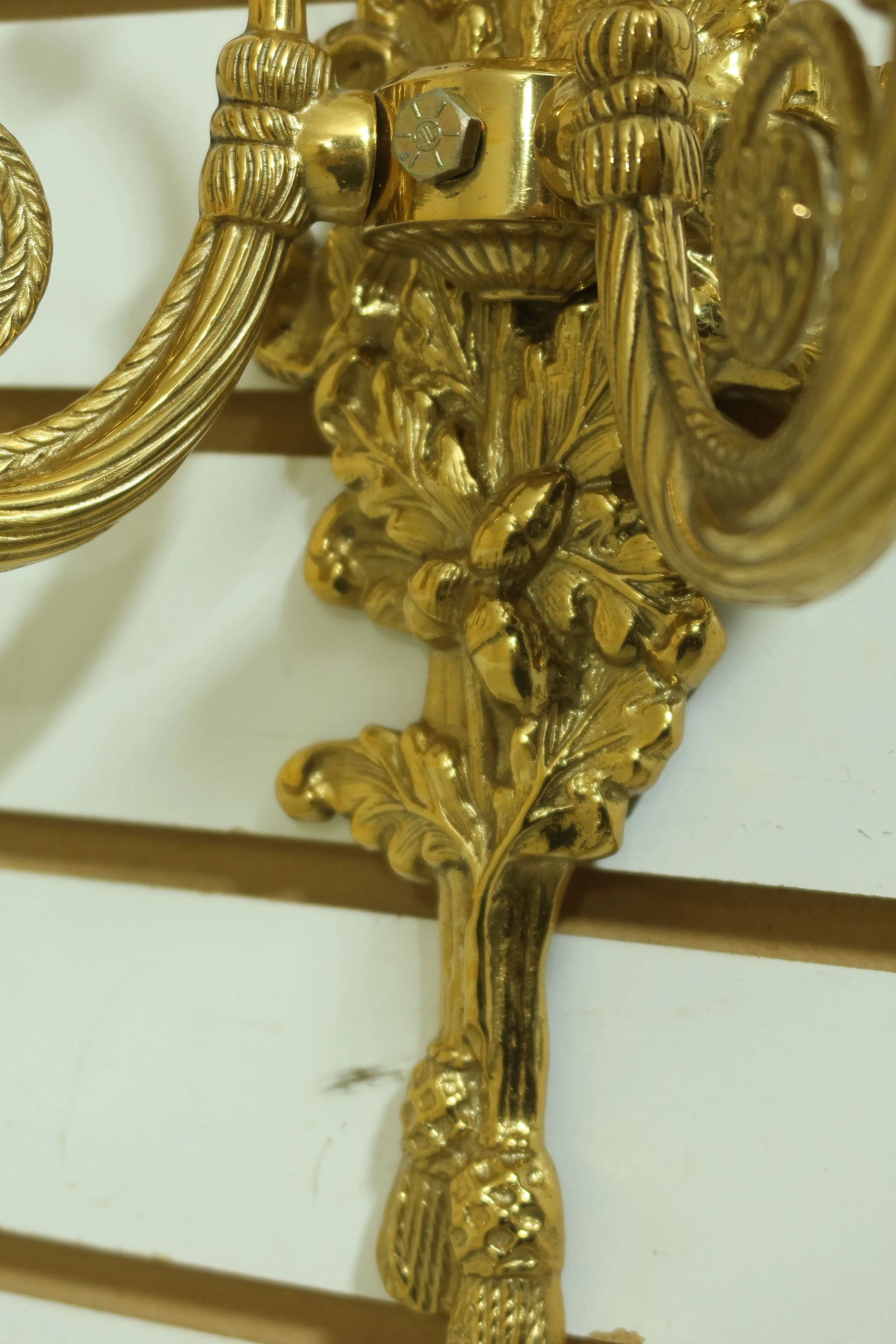 Classical Brass 2 Arm Lighted Candelabra Sconce - 5