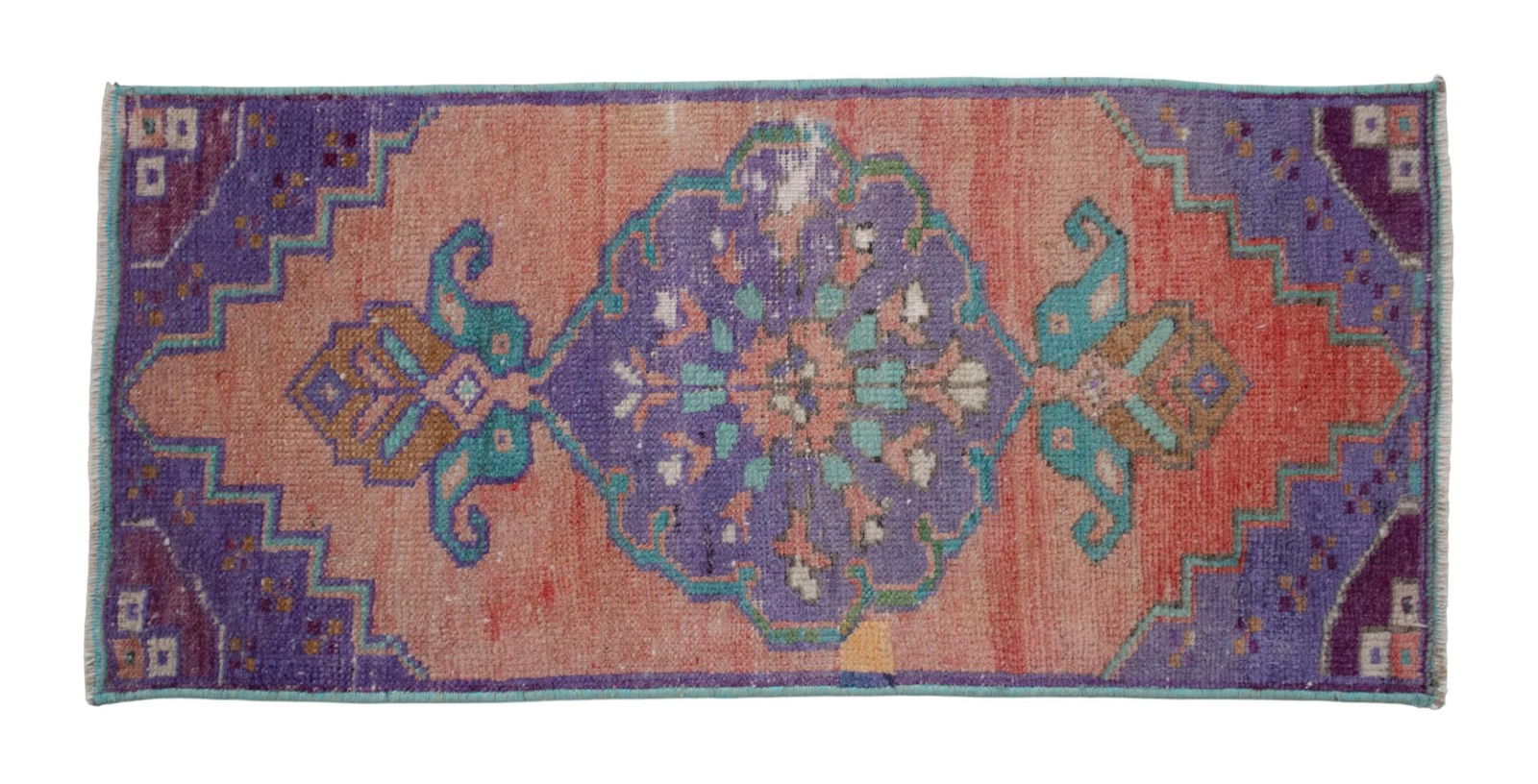Hand Knotted Door Mat, Entryway Rug, Bath Mat, Kitchen Decor, Small Rug, Turkish Rug - 1"² - 5
