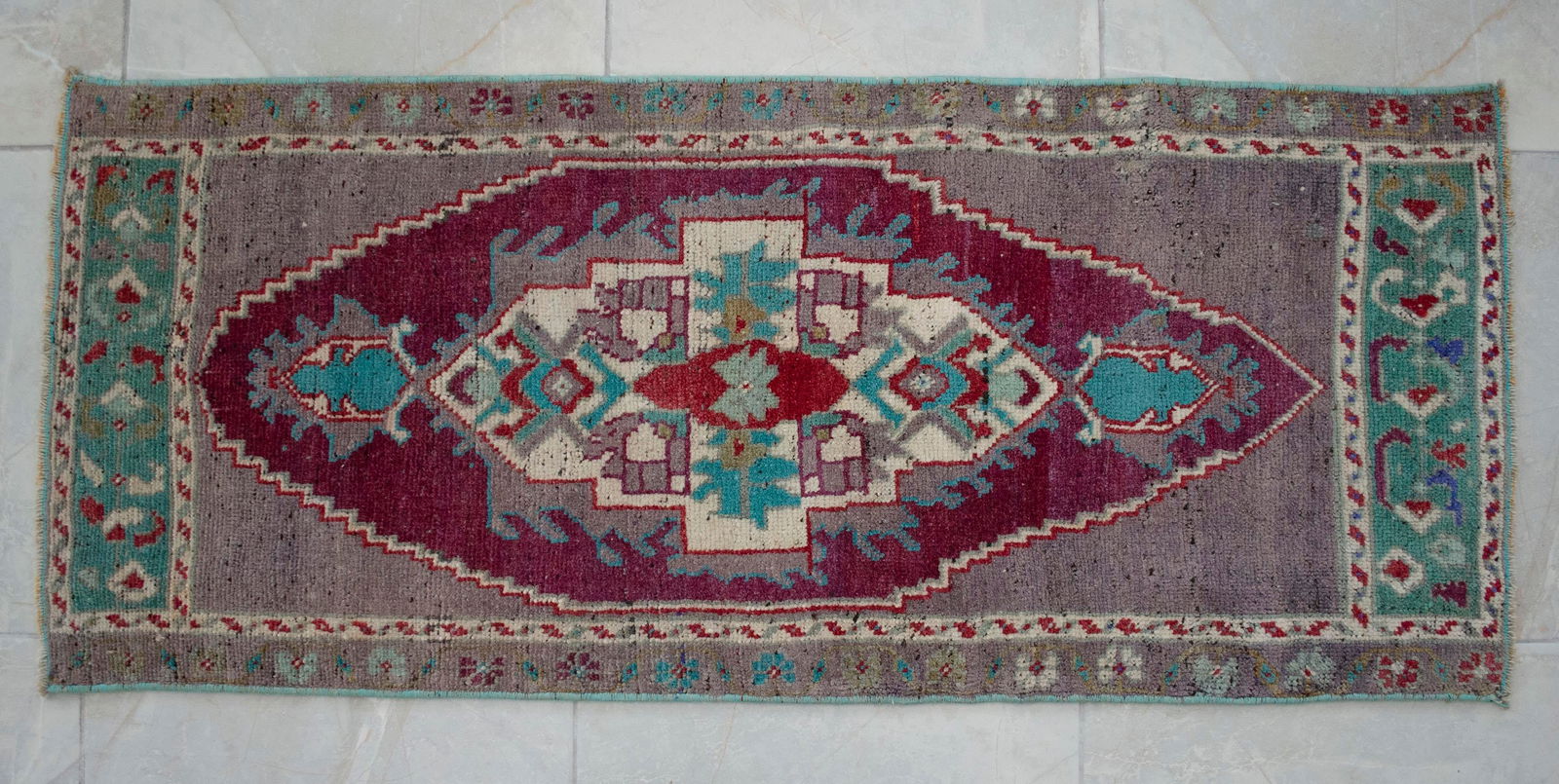 1970s Vintage Hand Knotted Small Rug - 12