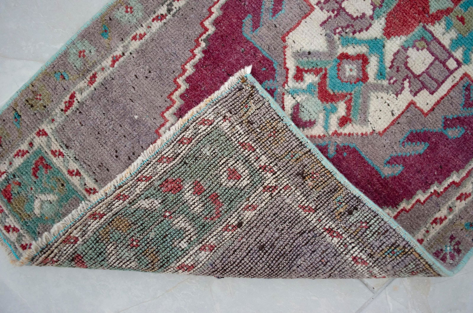 1970s Vintage Hand Knotted Small Rug - 9