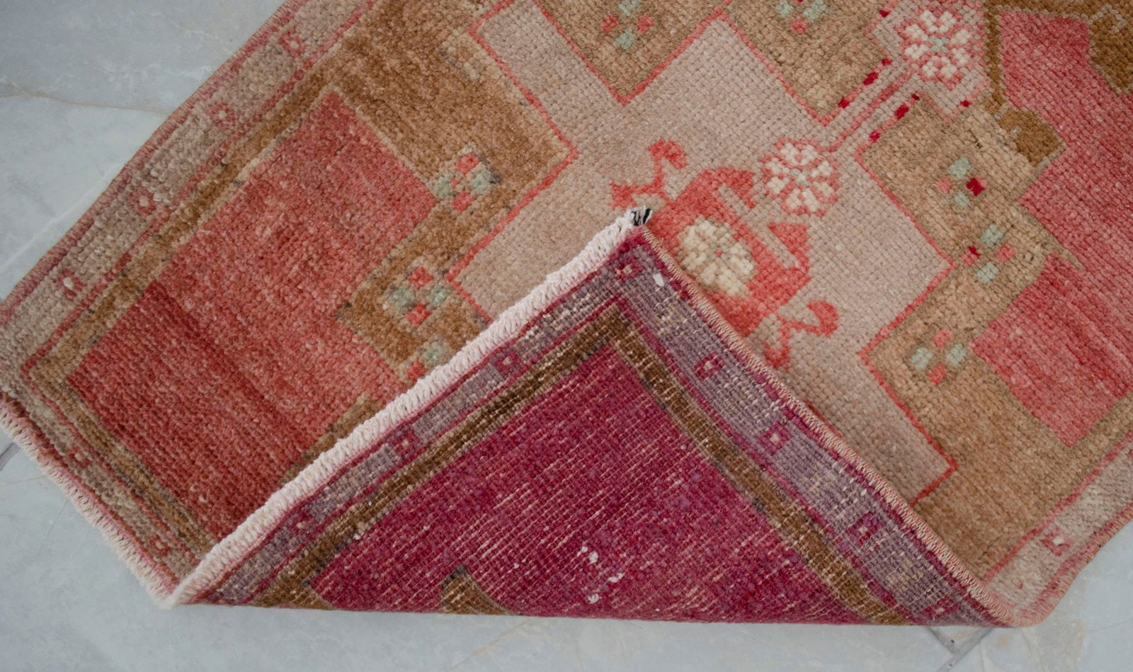 1970s Vintage Hand Knotted Small Rug - 7