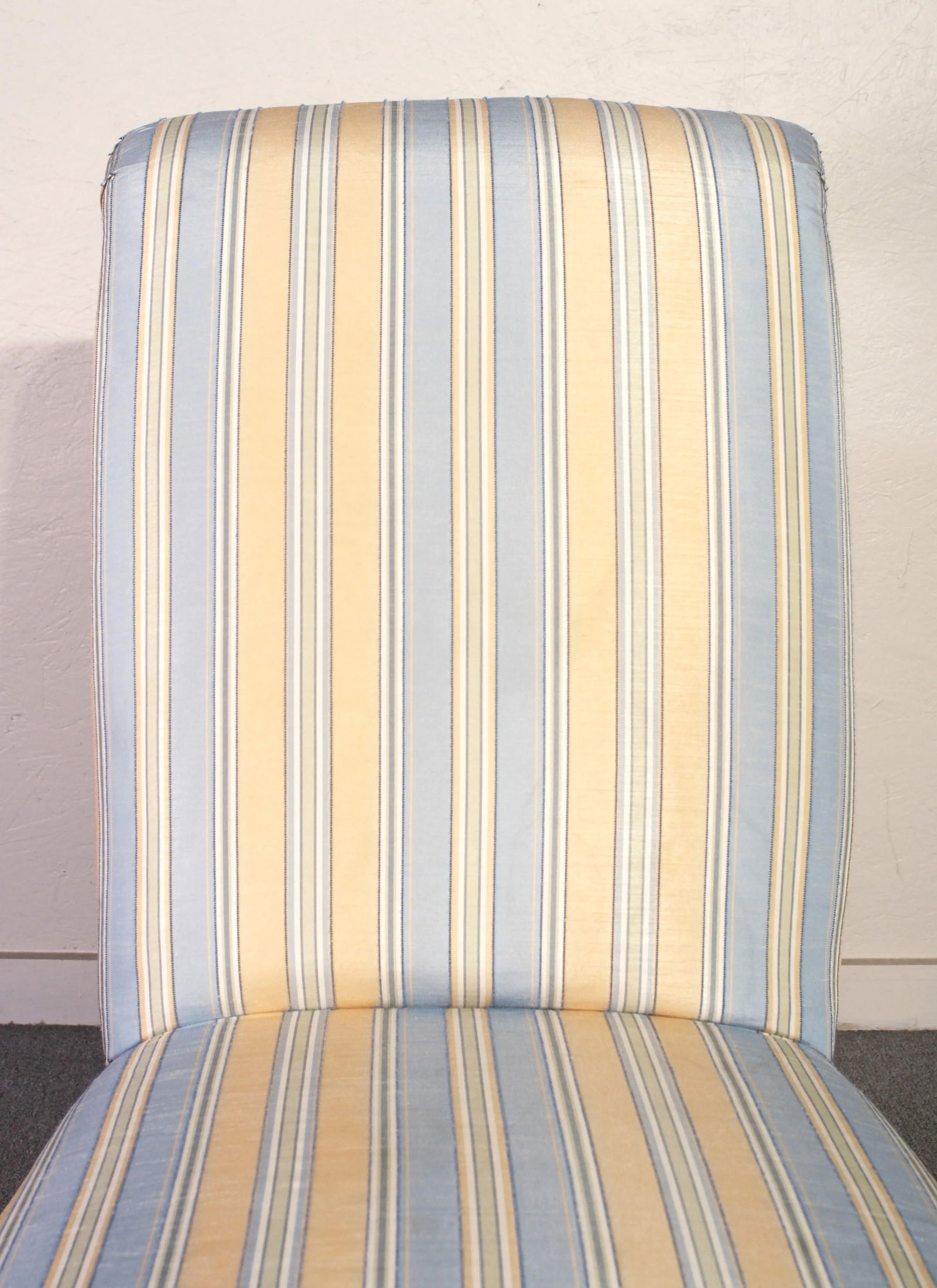 Striped Upholstered Slipper Chair - 3