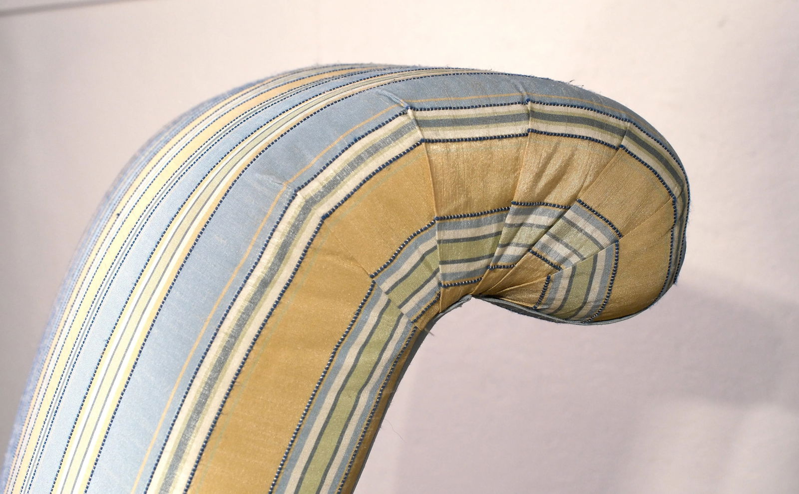 Striped Upholstered Slipper Chair - 8