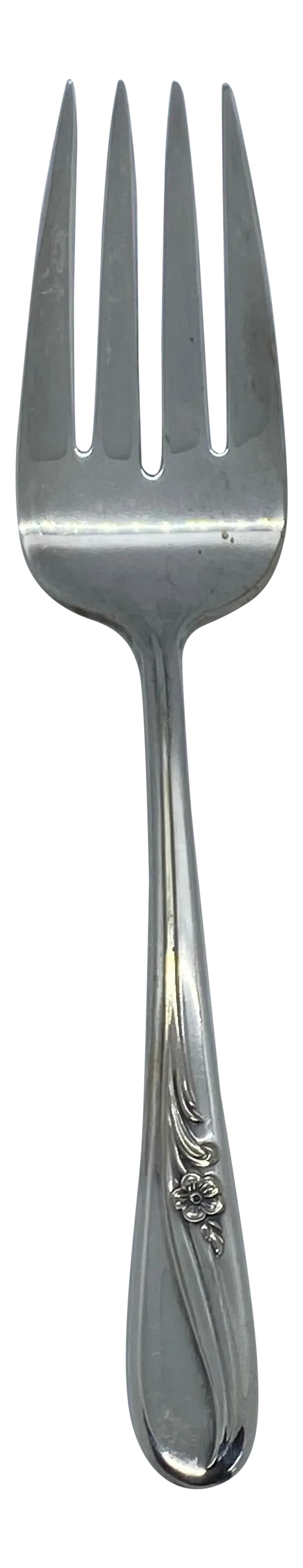 1940 Holmes & Tuttle (H. & T) Silverplate "œMeadow Flower" Pattern Serving Fork: Lovely 1940 Holmes & Tuttle Manufacturing Company (H. & T) Silver Plate "Meadow Flower" Pattern Serving Fork. This Mid 20th Century Serving Fork is in very good condition with minor scratches and pitt