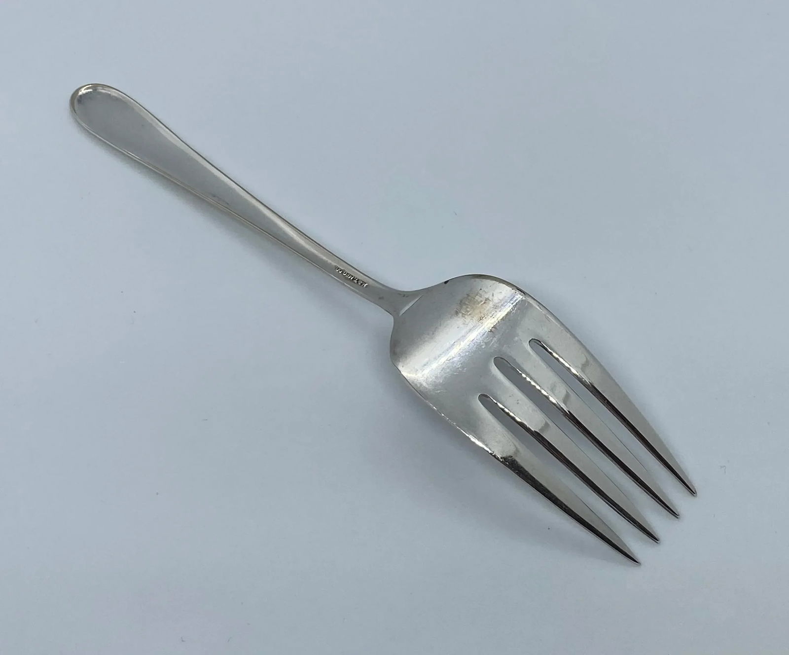 1940 Holmes & Tuttle (H. & T) Silverplate "œMeadow Flower" Pattern Serving Fork - 8