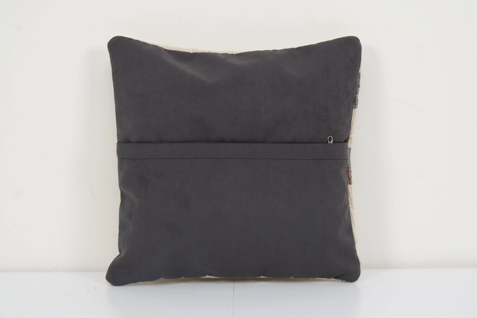 Organic Wool Striped Pillow Cases Fashioned Out of a Mid-20th Century Anatolian Kilim, - 4