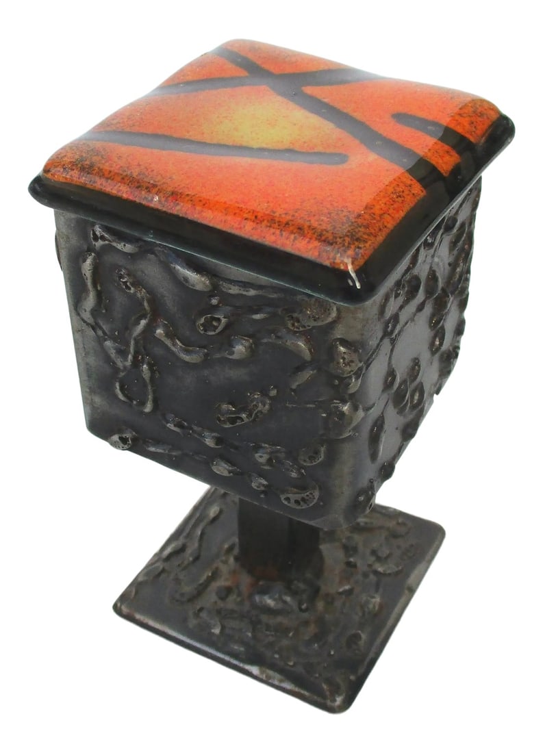 Vintage Art Brut Steel & Glass Vanity Box (1 of 10)