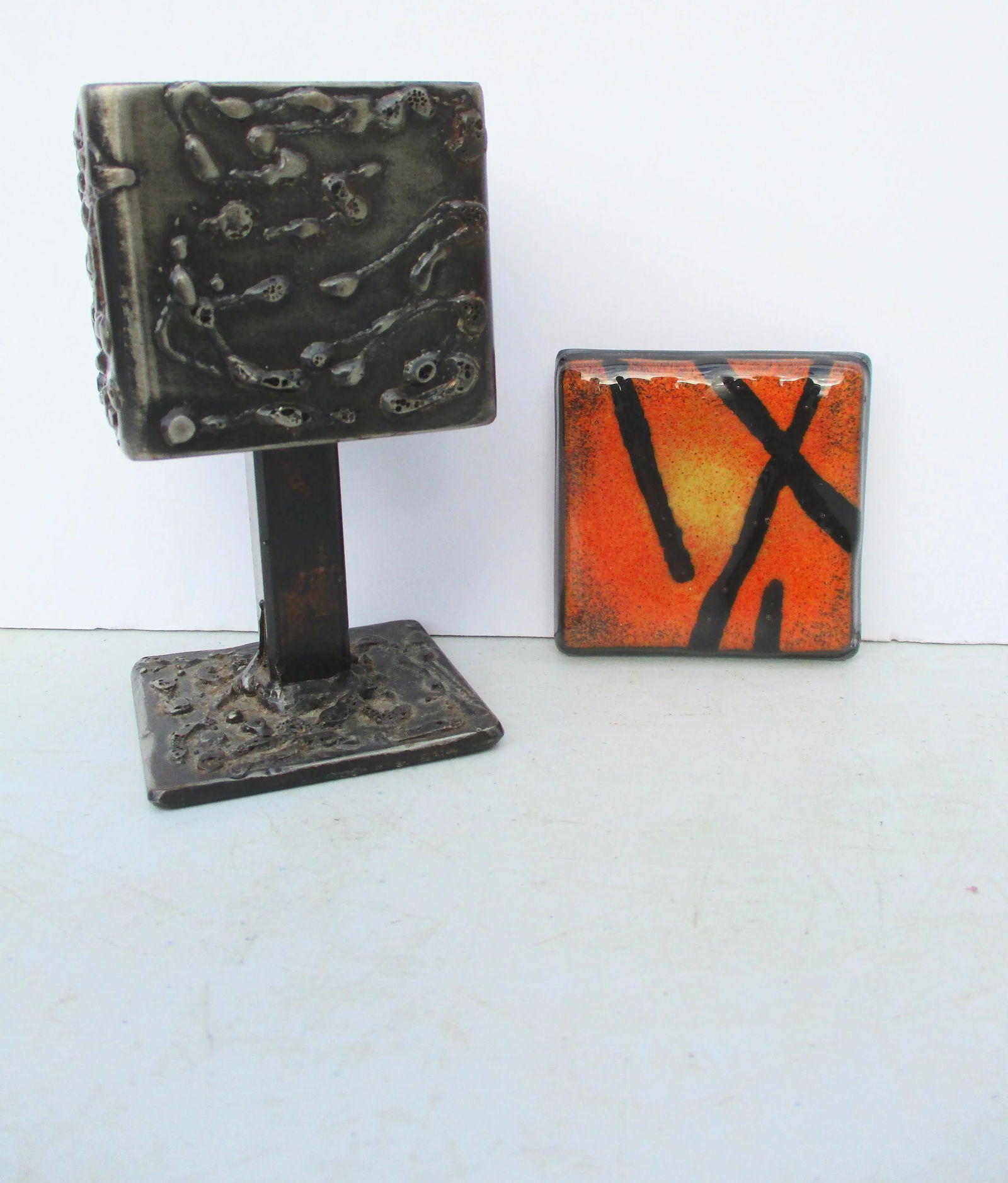 Vintage Art Brut Steel & Glass Vanity Box - 4