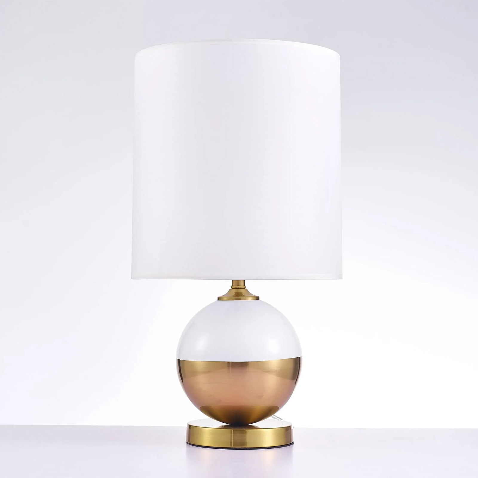 Pasargad Home Senato Brushed Gold Lucite Globe Table Lamp - 2