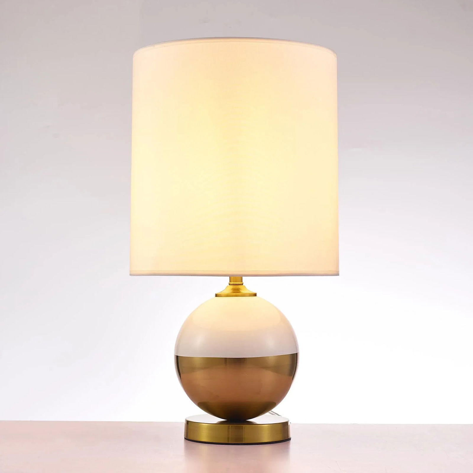 Pasargad Home Senato Brushed Gold Lucite Globe Table Lamp - 3