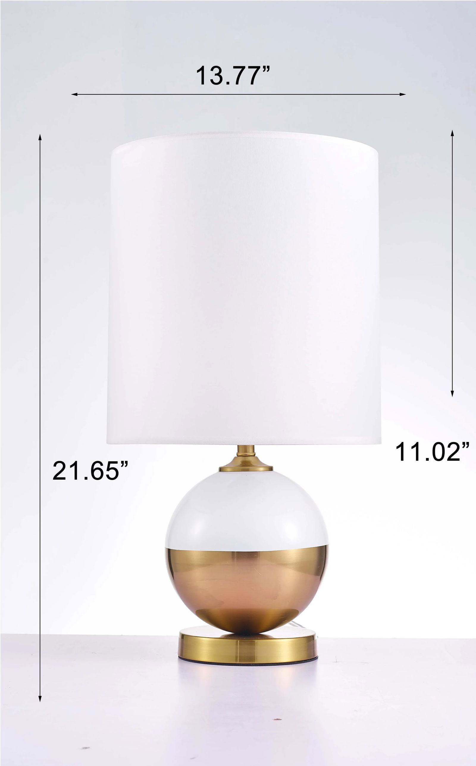 Pasargad Home Senato Brushed Gold Lucite Globe Table Lamp - 5