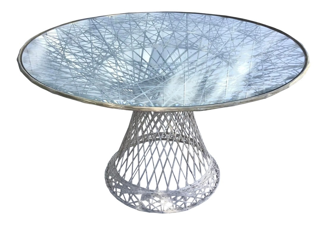 Mid Century Spun Fiberglass Patio Dining Table (1 of 8)