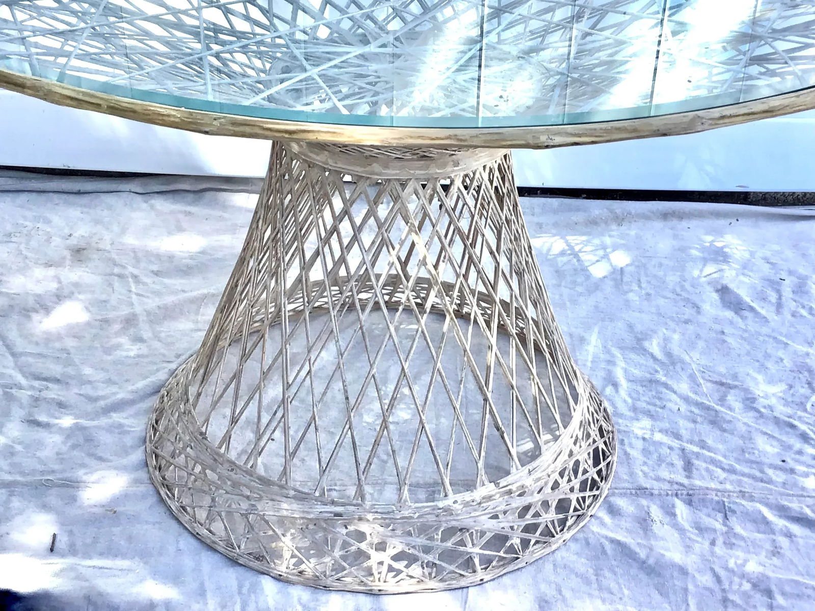 Mid Century Spun Fiberglass Patio Dining Table - 2