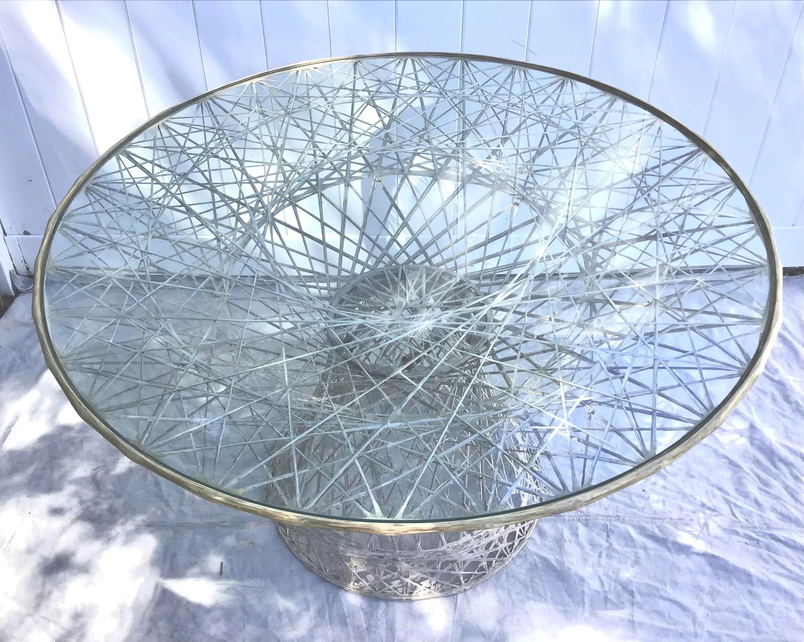 Mid Century Spun Fiberglass Patio Dining Table - 5