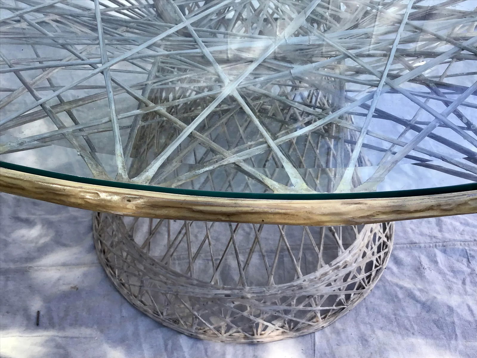 Mid Century Spun Fiberglass Patio Dining Table - 6