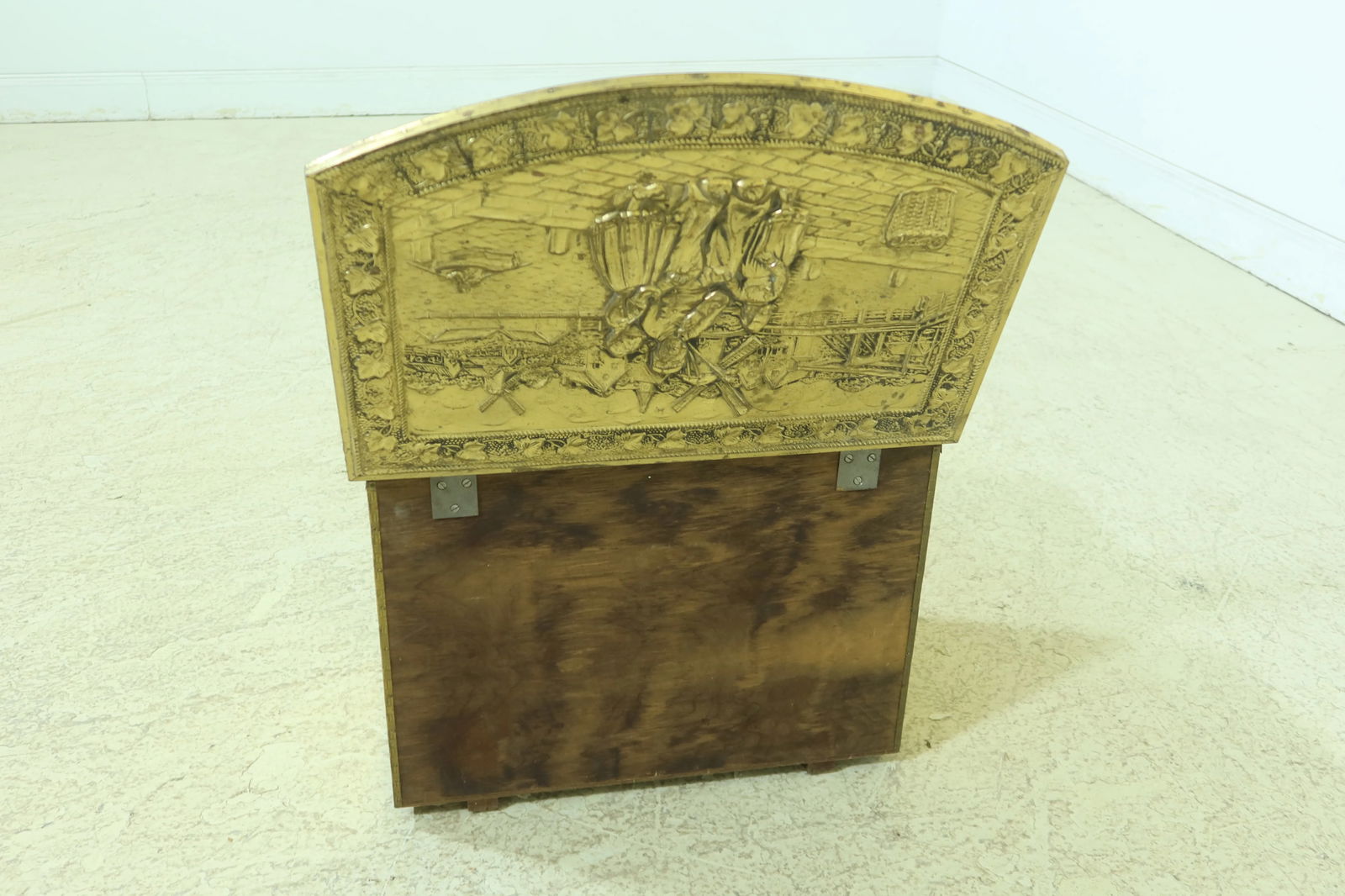 Dutch Embossed Brass Flip Top Tinder Box - 8