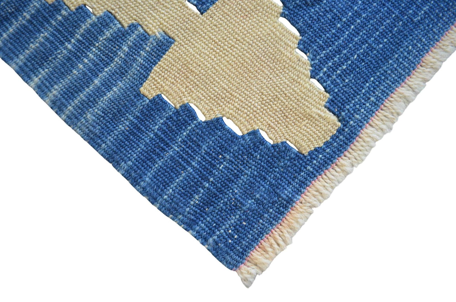 Vintage Turkish Handwoven Kilim Rug "“ Flat Weave Boho Farmhouse Decor "“ Standard - 8