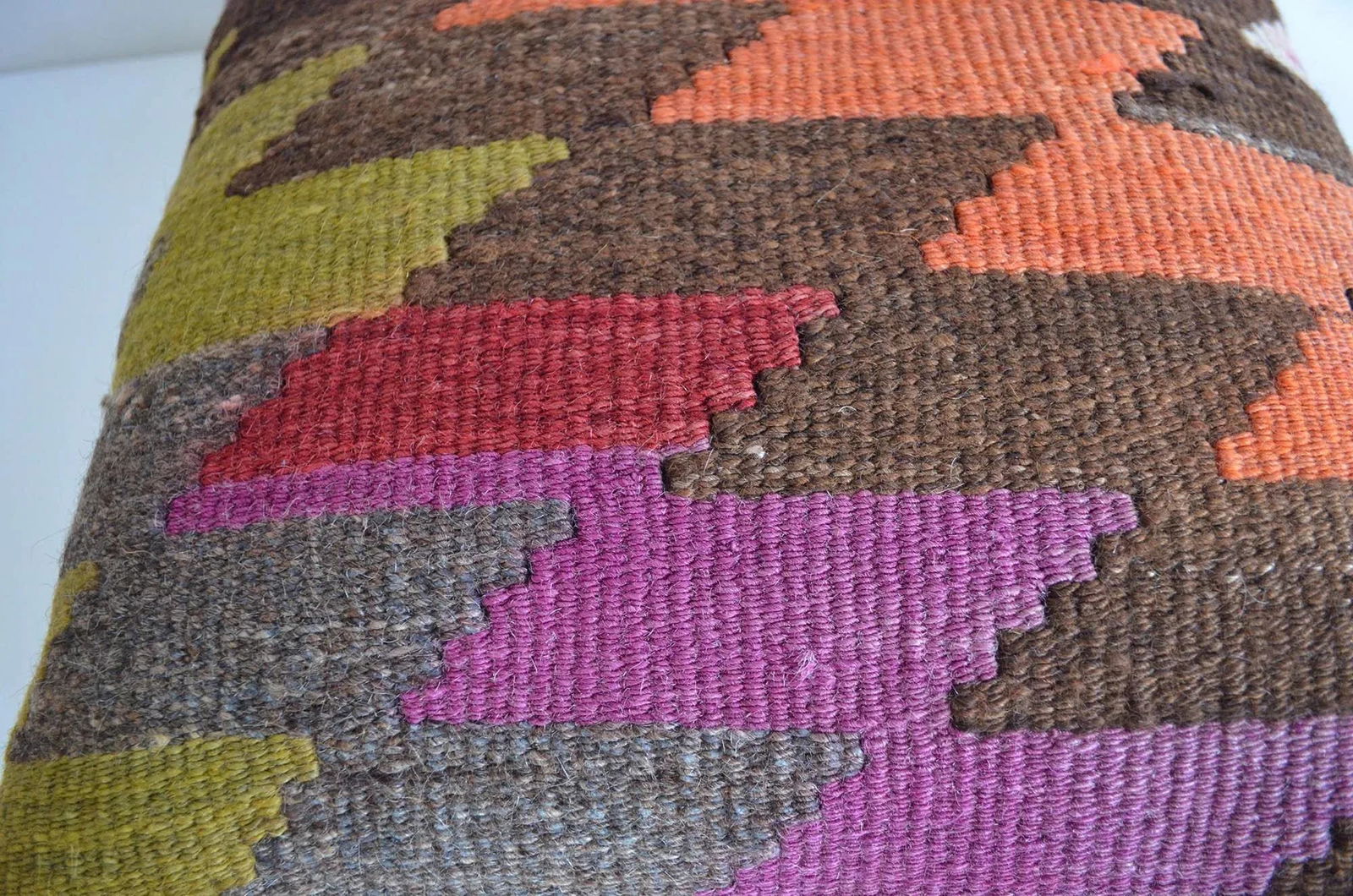 Vintage Handmade Kilim Rug Pillow Cover - 3