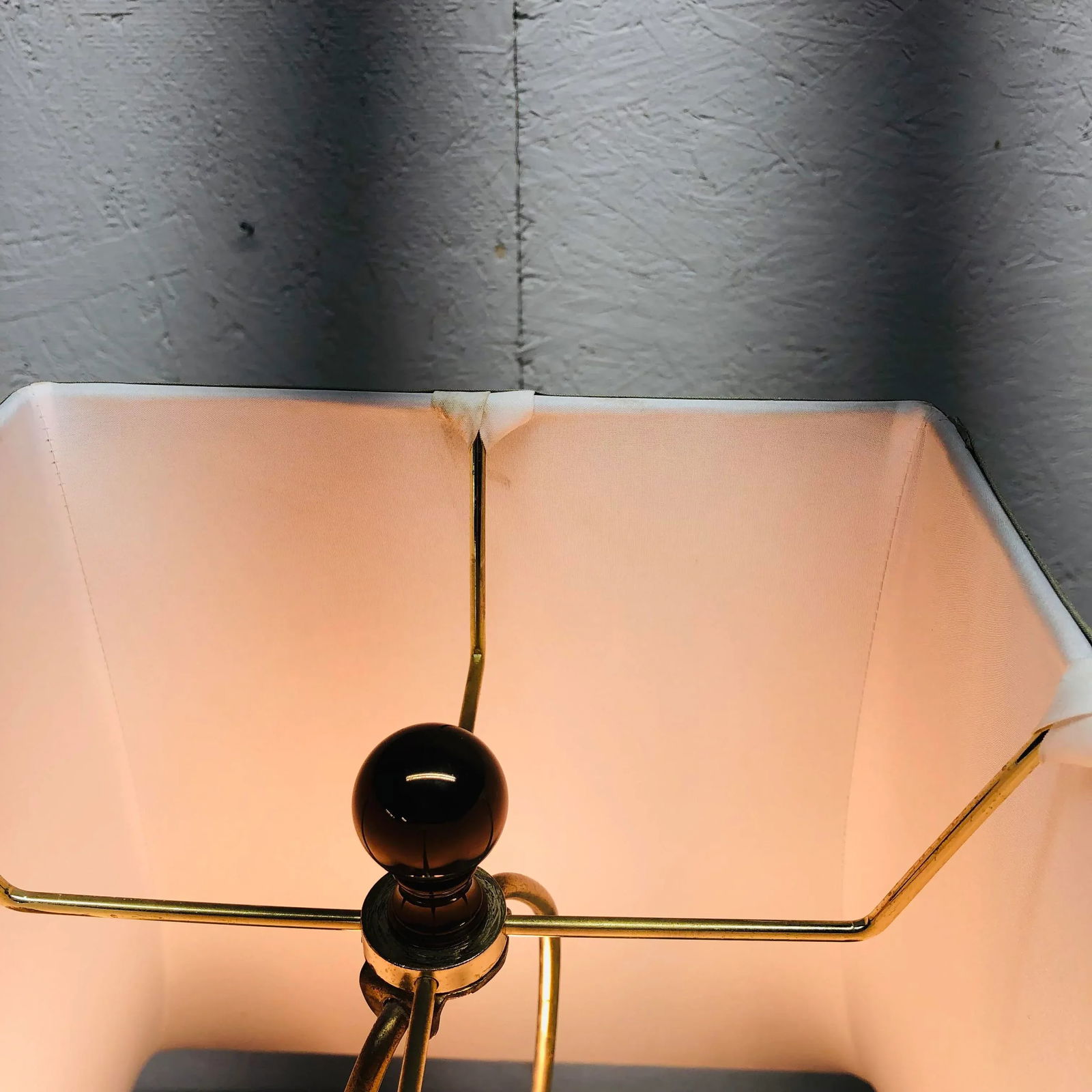 Ethan Allen Brass Table Lamp With Fluted Body - 4