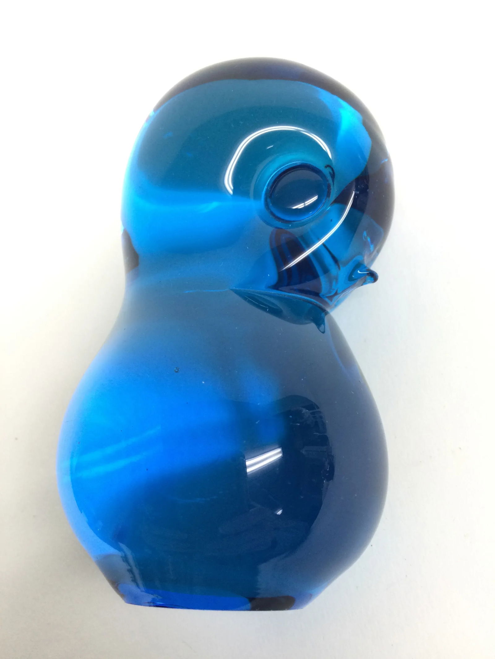 Vintage Cobalt Blue Artisan Glass Bluebird - 10