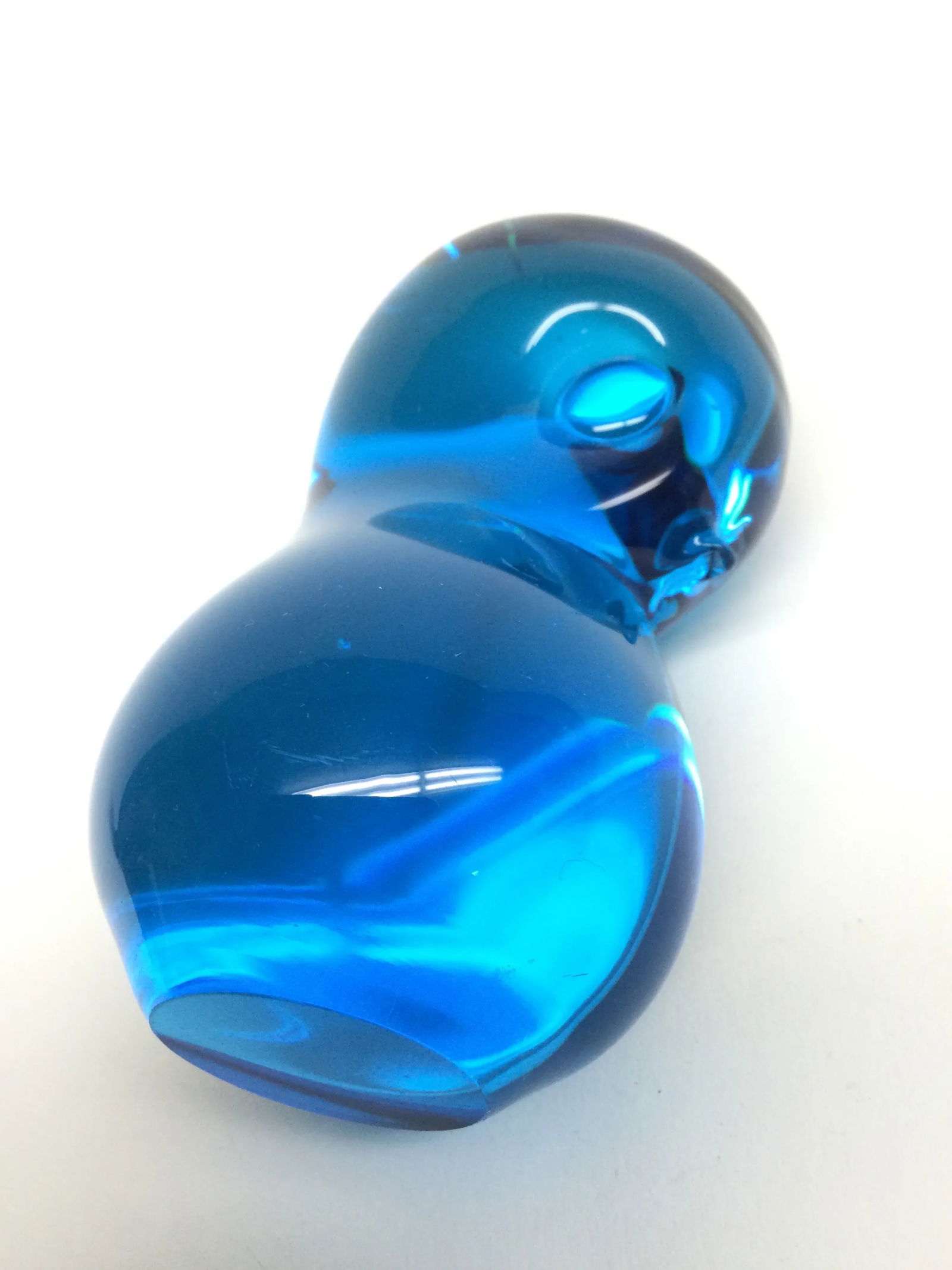 Vintage Cobalt Blue Artisan Glass Bluebird - 6