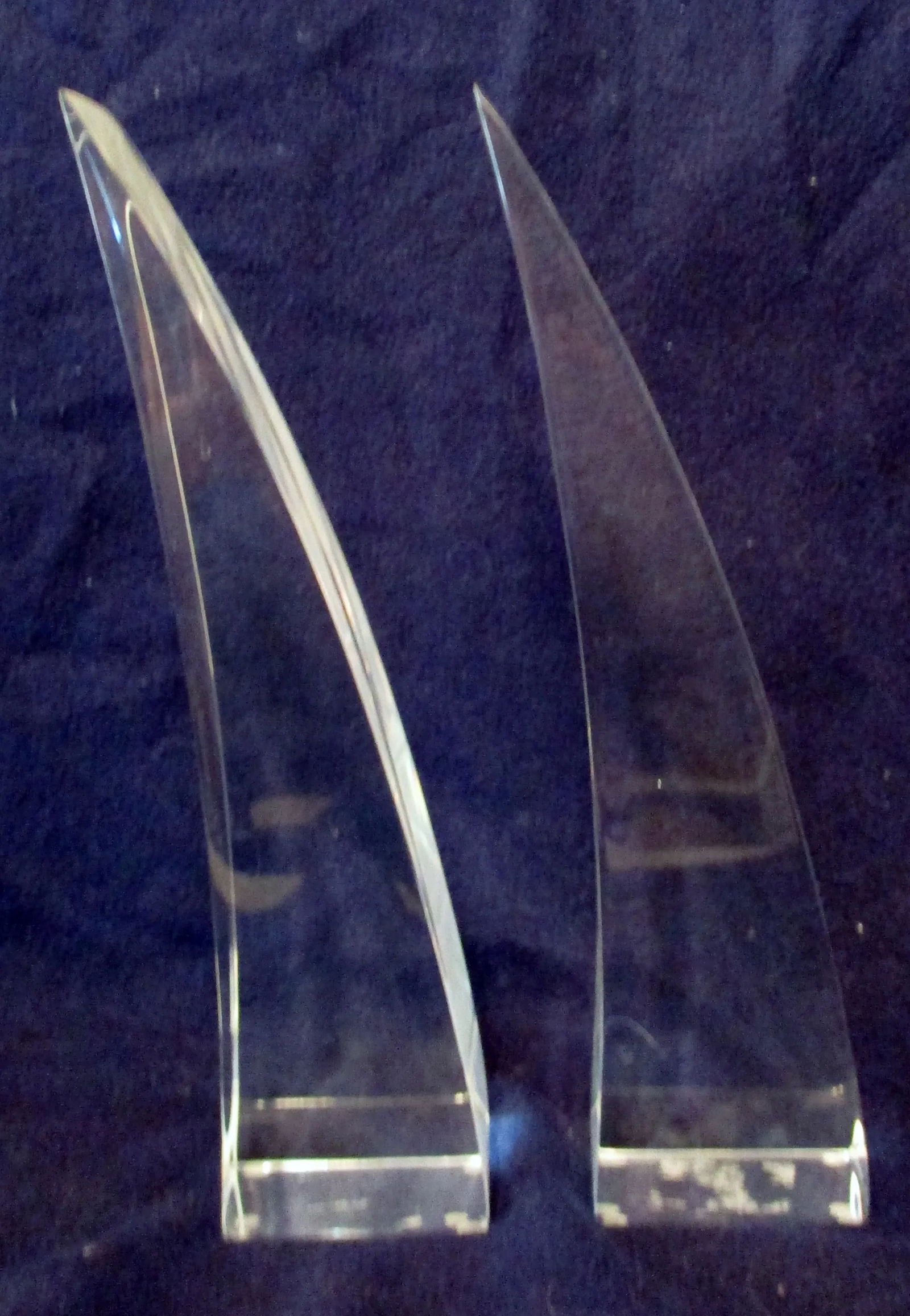 1950s Mid-Century Modern Lucite Tusk Sculptures - a Pair - 5